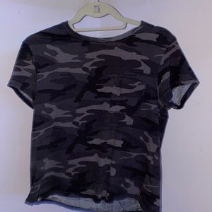 American eagle, black and grey camouflage shirt